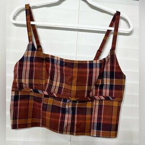 Urban Outfitters Multicolor Plaid Crop Top